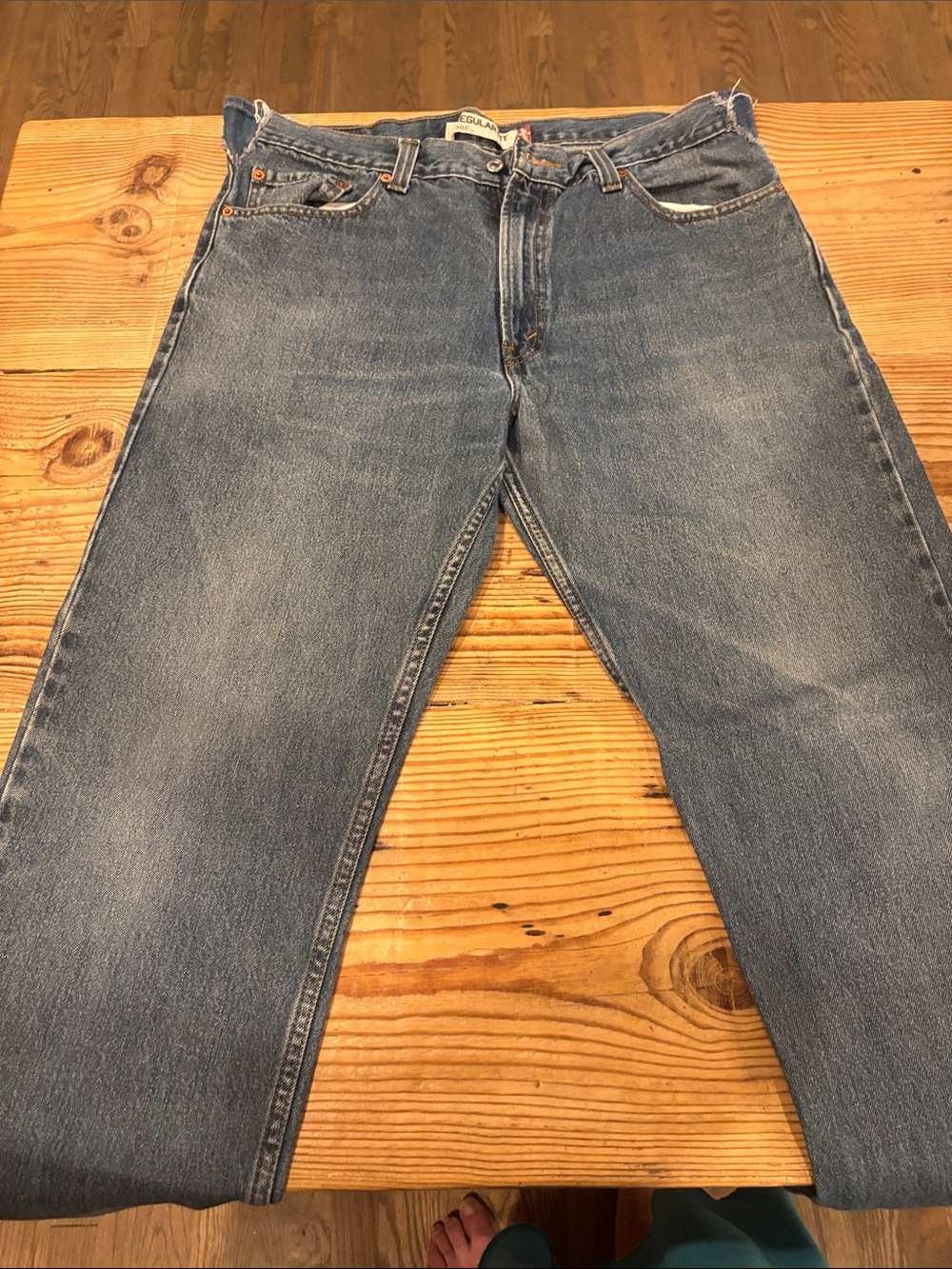 Levi's 505 Men's Light Blue Straight Jeans reg fit - Picture 3 of 3